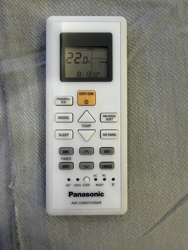 Panasonic air conditioner remote control